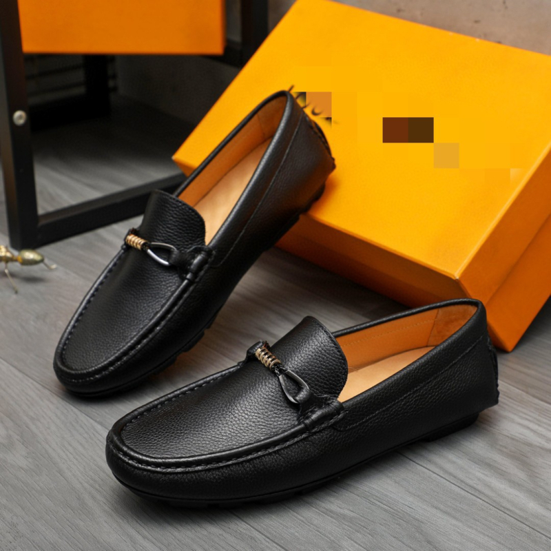 Pantofi loafers pentru bărbați, din piele lucioasă, slip-on, pentru condus și afaceri