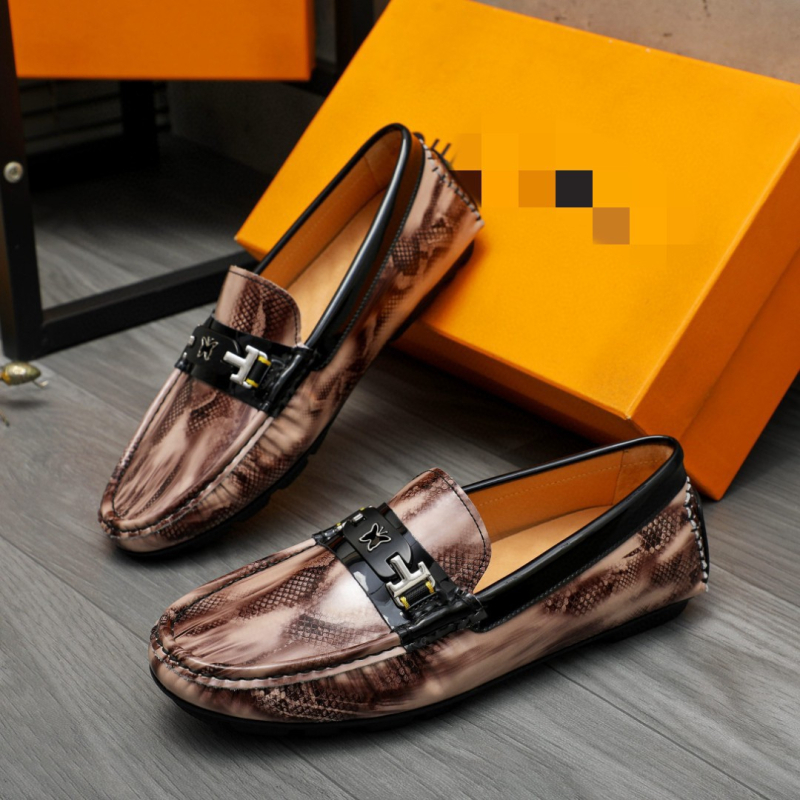 Pantofi loafers pentru bărbați, din piele lucioasă, slip-on, pentru condus și afaceri