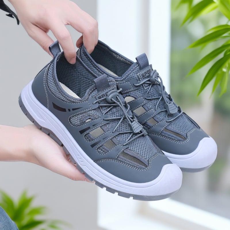 Sandale pentru bărbați, vară, cu plasă respirabilă, pantofi sport casual pentru exterior