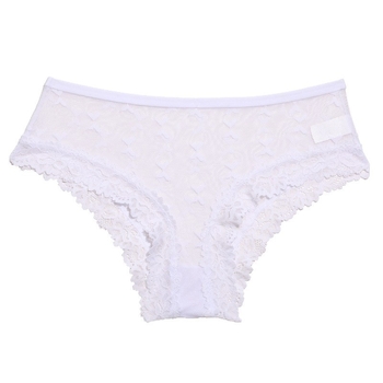 Chiloți bikini din dantelă semi-transparentă, în stil franțuzesc, cu funda, confortabili și sexy