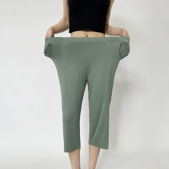 Pantaloni de casă din modal, lungime 7/8, subțiri și respirabili, croi lejer, cu atingere plăcută pielii