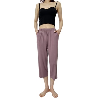 Pantaloni de casă din modal, lungime 7/8, subțiri și respirabili, croi lejer, cu atingere plăcută pielii