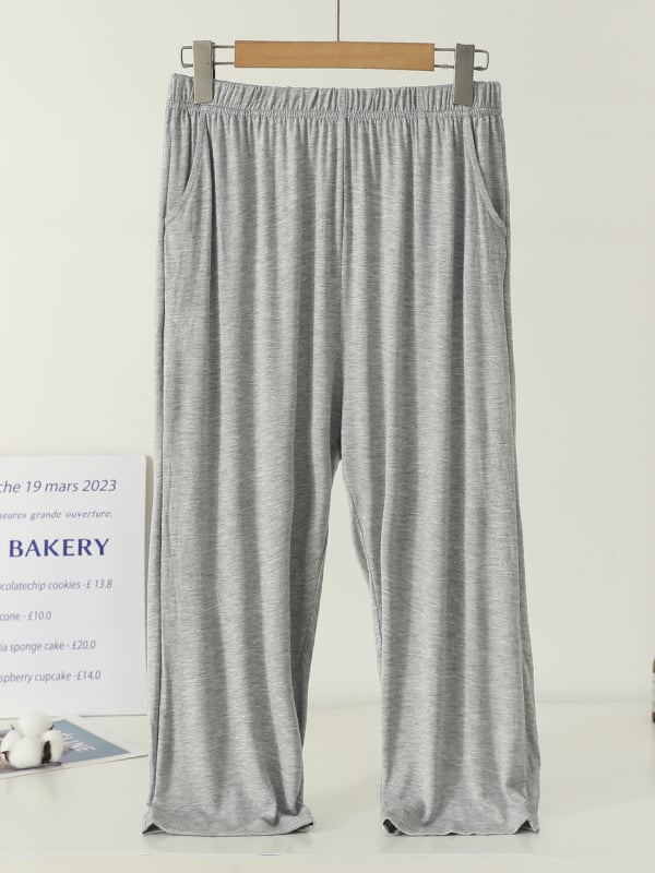 Pantaloni de casă din modal, lungime 7/8, subțiri și respirabili, croi lejer, cu atingere plăcută pielii