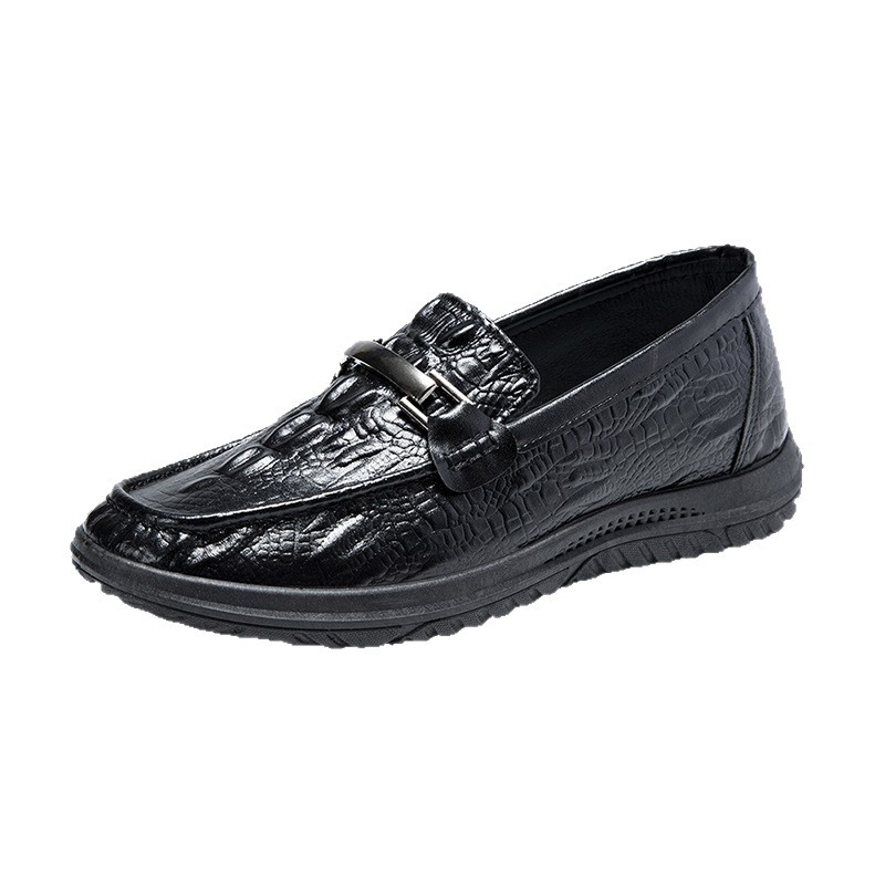 Mocasin bărbătești, loafers cu aspect crocodil, partea superioară din PU, talpă din cauciuc, respirabili, stil casual, primăvara 2026