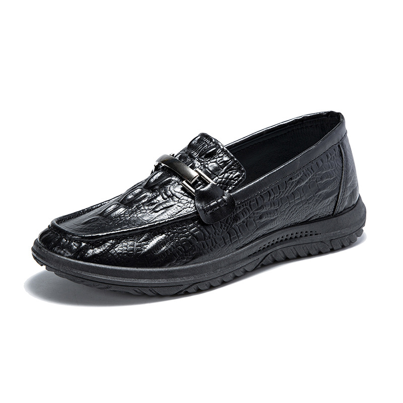Mocasin bărbătești, loafers cu aspect crocodil, partea superioară din PU, talpă din cauciuc, respirabili, stil casual, primăvara 2026