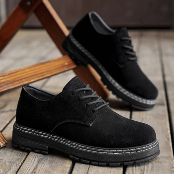 Pantofi casual din piele pentru bărbați, confortabili și respirabili, cu talpă groasă, stil business casual