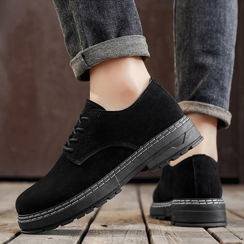 Pantofi casual din piele pentru bărbați, confortabili și respirabili, cu talpă groasă, stil business casual