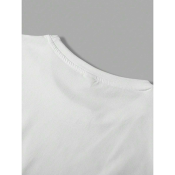 Manfinity ανδρικό T‑shirt από βαμβάκι με εκτύπωση γραμμάτων, στρογγυλή λαιμόκοψη, χαλαρή γραμμή, κοντά μανίκια, ευρωπαϊκό μέγεθος