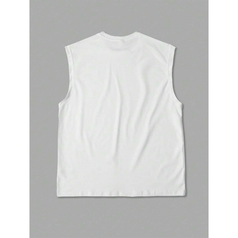 Manfinity ανδρικό T‑shirt από βαμβάκι με εκτύπωση γραμμάτων, στρογγυλή λαιμόκοψη, χαλαρή γραμμή, κοντά μανίκια, ευρωπαϊκό μέγεθος