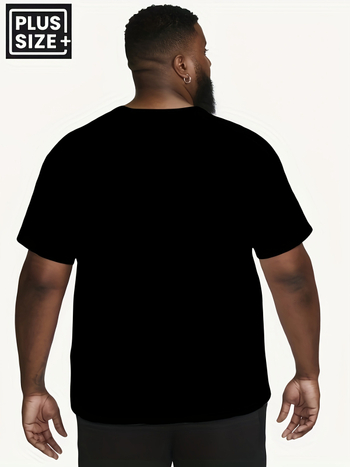 Μεγάλου μεγέθους ανδρικό T‑shirt σε μαύρο χρώμα με κοντά μανίκια και στρογγυλή λαιμόκοψη, εκτύπωση ζωικών χαρακτήρων σε χιπ-χοπ στυλ Banana Split