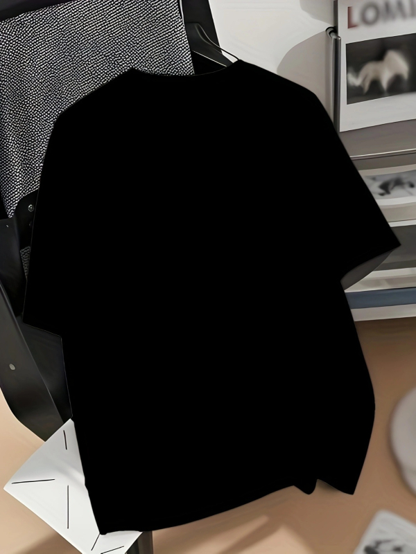 Μεγάλου μεγέθους ανδρικό T‑shirt σε μαύρο χρώμα με κοντά μανίκια και στρογγυλή λαιμόκοψη, εκτύπωση ζωικών χαρακτήρων σε χιπ-χοπ στυλ Banana Split