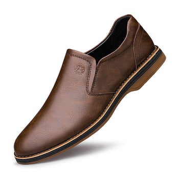 Mocasini bărbați din piele de vițel, pantofi din piele respirabili, talpă moale din cauciuc, slip-on, stil business casual