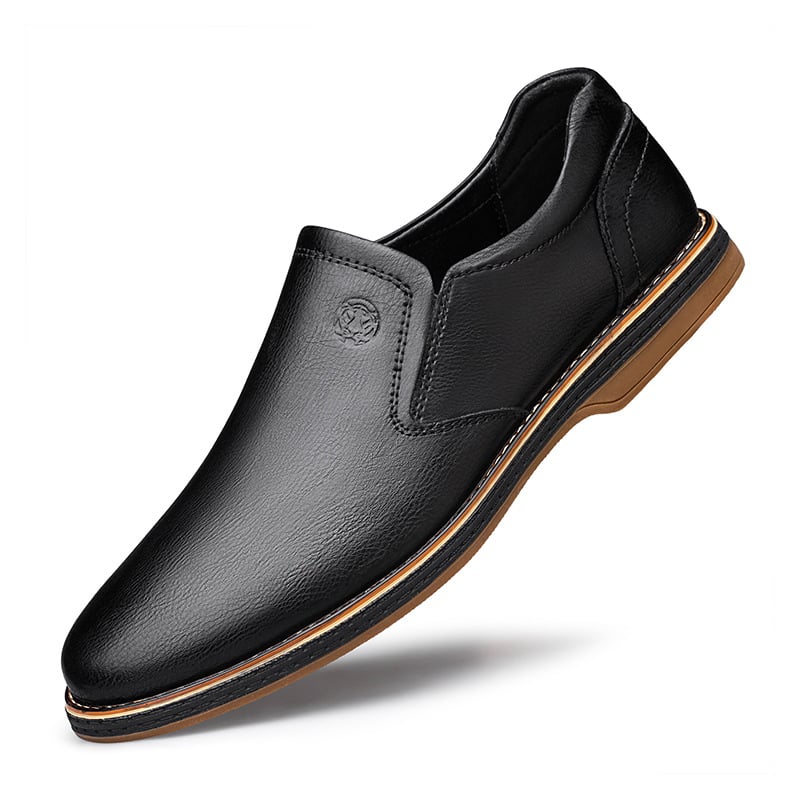 Mocasini bărbați din piele de vițel, pantofi din piele respirabili, talpă moale din cauciuc, slip-on, stil business casual
