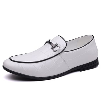 Loafers bărbați din PU, model în carouri, talpă din cauciuc, ușori, vârf drept, stil business, mărime 48