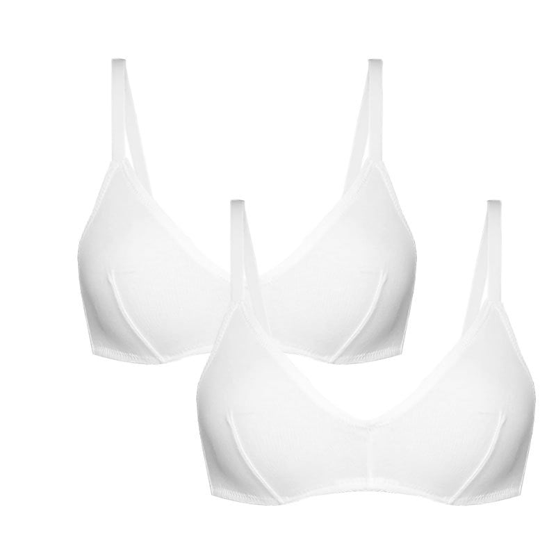 Set de 2 sutiene din nylon pentru femei, confortabile, respirabile, cupe subțiri (1/2), stil sport, pentru toate sezoanele