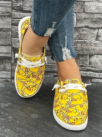 G 88262 Χρωματιστά sneakers με κορδόνια, χαμηλού ύψους, σε εθνοτικό στυλ, ζωγραφισμένα παπούτσια