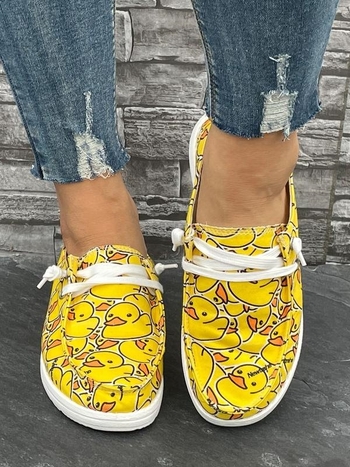G 88262 Χρωματιστά sneakers με κορδόνια, χαμηλού ύψους, σε εθνοτικό στυλ, ζωγραφισμένα παπούτσια