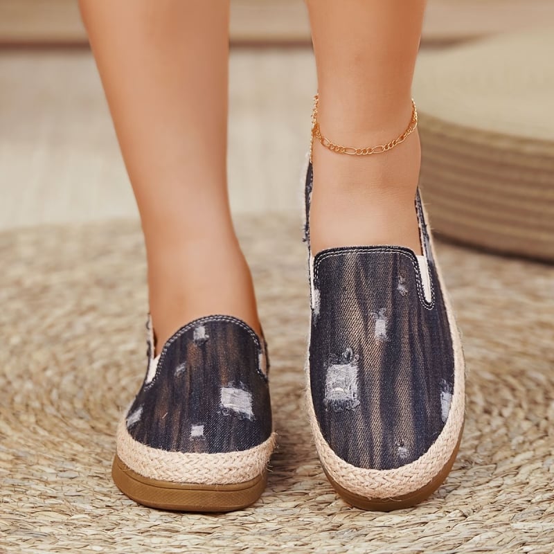 Szalmás talpú halászcipő, légáteresztő slip-on, szivárvány csíkokkal