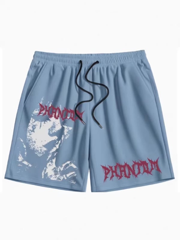 25 Ljeto: Američki ulični stil, bočni logotip boginje, vintage istrošeni šorcevi, unisex udoban kroj