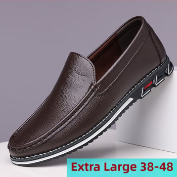 KLKYKO Muške slip-on kožne cipele, veličine 38-48, udobne za vožnju i svakodnevno nošenje