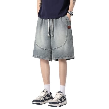 Férfi farmer rövidnadrág nyárra, vékony anyag, Selaier 2026 új kollekció, laza egyenes szabás, casual, nagy méret 9XL