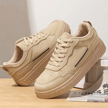 Férfi alacsony talpú gördeszkás cipő vastag talppal a magasság növelésére, divatos és sokoldalú mindennapi sneaker, retro utazó cipő