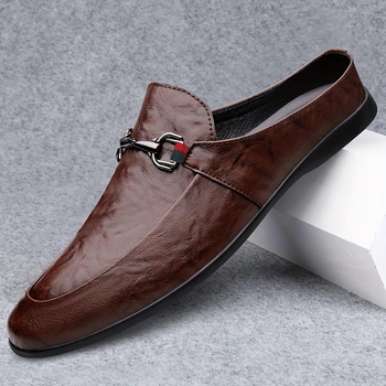 Guannan pantofi Derby etnici, unisex, casual de vară, cu vârf din piele, mărimi 37-48