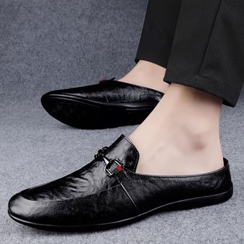 Guannan pantofi Derby etnici, unisex, casual de vară, cu vârf din piele, mărimi 37-48