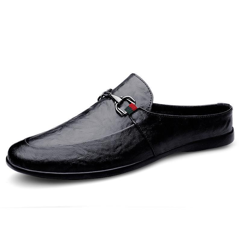 Guannan pantofi Derby etnici, unisex, casual de vară, cu vârf din piele, mărimi 37-48