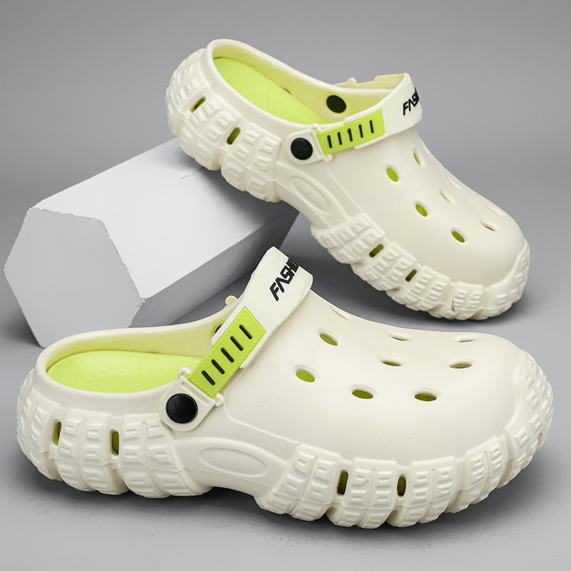 Sandale unisex din EVA cu vârf închis și talpă groasă, încălțăminte de plajă vară