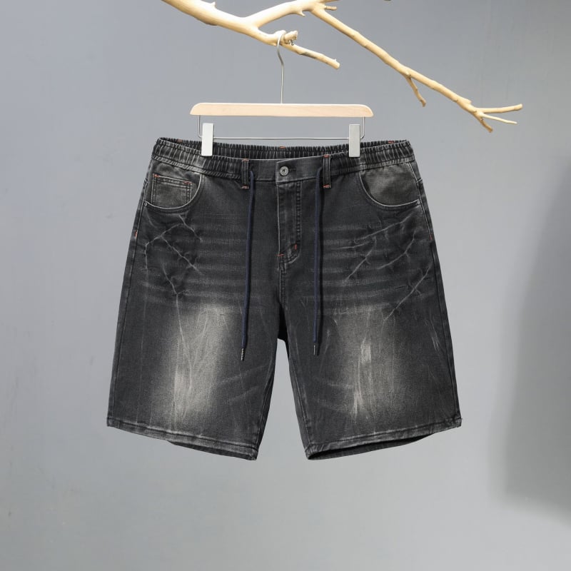Férfi denim rövidnadrág több zsebbel – nyár, nagy méret, hétköznapi stílus