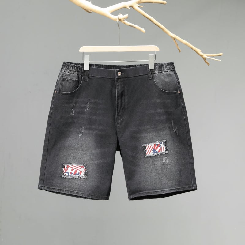 Férfi denim rövidnadrág több zsebbel – nyár, nagy méret, hétköznapi stílus
