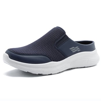 Pantofi de mers din plasă respirabilă, slip-on pentru persoane de vârstă mijlocie și vârstnici, talpă ușoară și moale, antiderapante