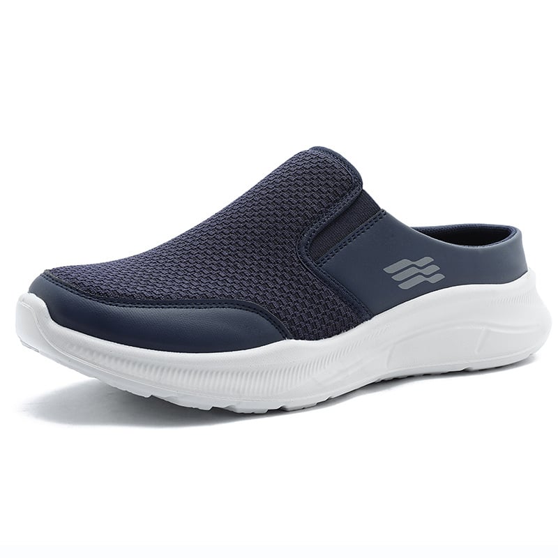 Pantofi de mers din plasă respirabilă, slip-on pentru persoane de vârstă mijlocie și vârstnici, talpă ușoară și moale, antiderapante