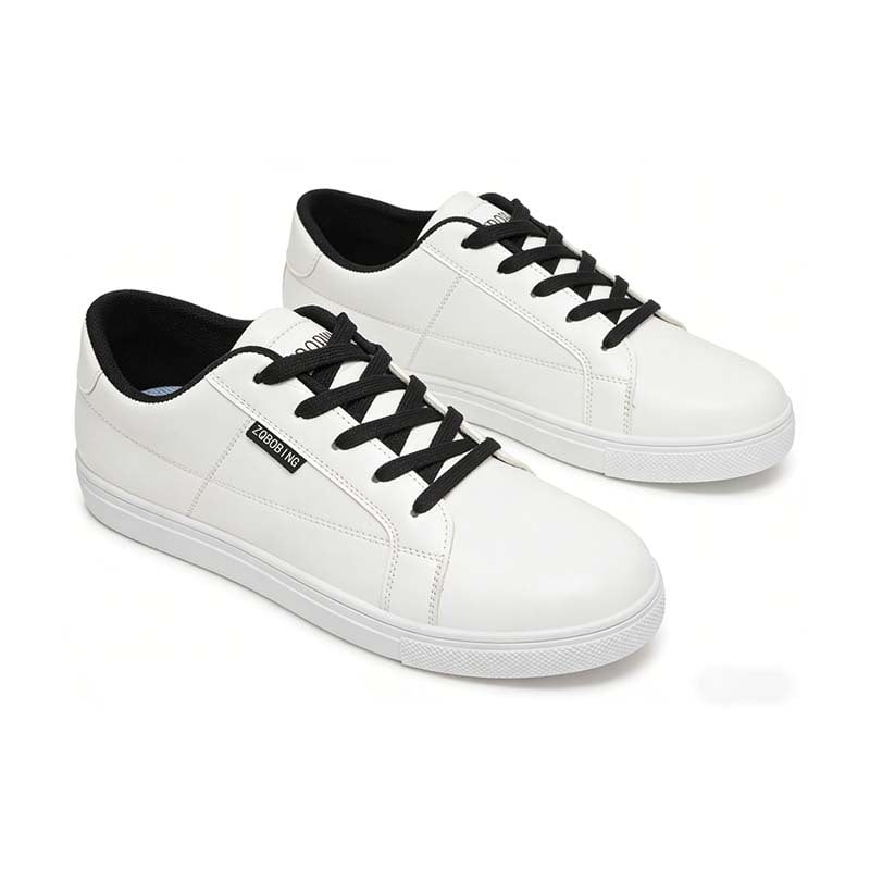 Légáteresztő, klasszikus férfi sneakers - alacsony profil, mindennapi vászoncipők, fehér vagy fekete.