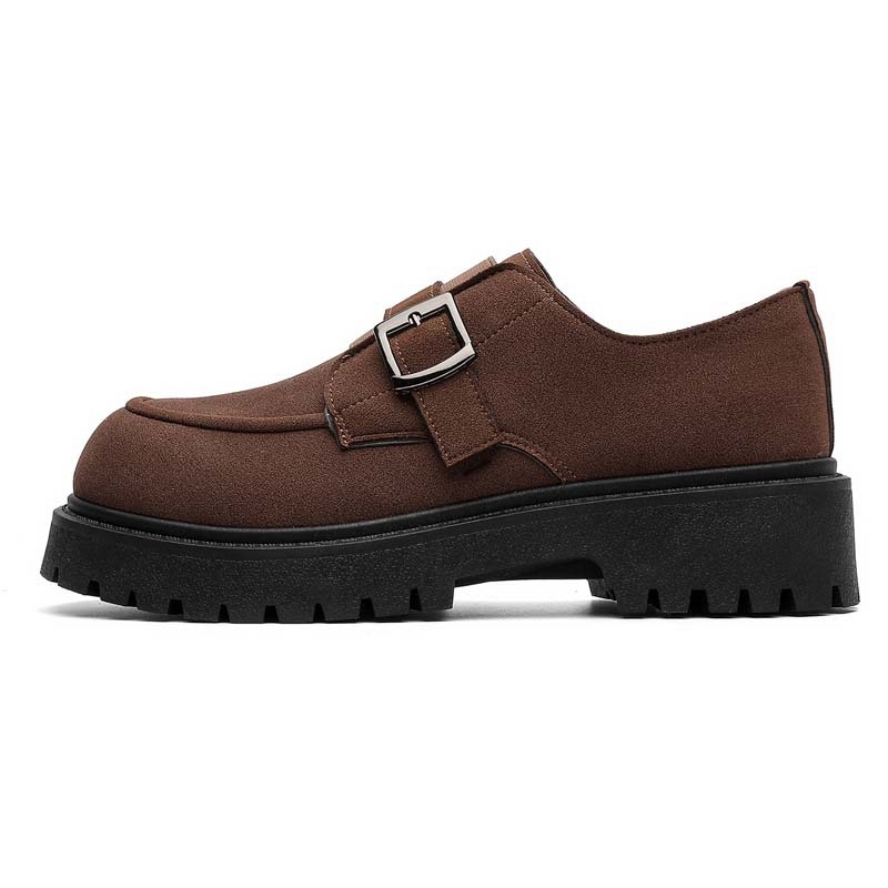 Pantofi bărbați din velur, derby loafers, talpă din cauciuc antiderapant, stil britanic, pantofi casual pentru ziua de zi