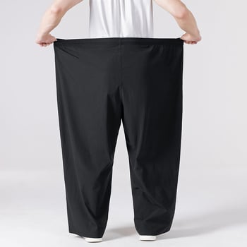 9XL екстра-големи ежедневни панталони за мъже, памучно‑смесени, прав крак, за всички сезони