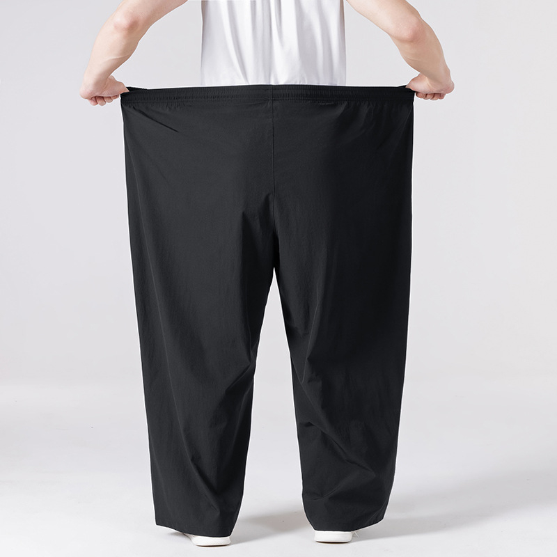 9XL екстра-големи ежедневни панталони за мъже, памучно‑смесени, прав крак, за всички сезони
