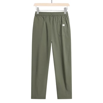 Pantaloni casual pentru bărbați în stil Hong Kong, croi drept, lungime cropped, uscare rapidă, respirabili, pantaloni de costum, mărime mare