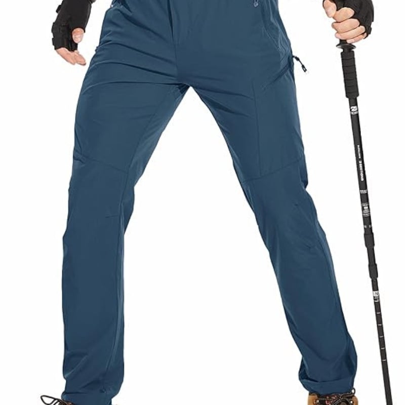 Pánske outdoorové rýchloschnúce nohavice na leto, ľahké turistické softshell nohavice, vodoodolné a priedušné, s elastickým pásom a ochranou proti slnku
