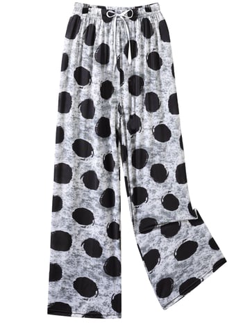 Pantaloni din Ice Silk pentru femei, cu imprimeu floral, casual pentru casă, protecție împotriva țânțarilor, talie înaltă, croială dreaptă