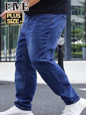 HME nagy méretű férfi farmer, laza mindennapi fazon, egyenes szabású, denim, 80% pamut / 18% poliészter / 2% elastán