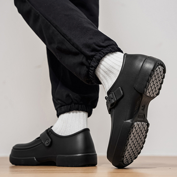 Pantofi de bucătărie unisex, anti-derapante și rezistenți la ulei, respirabili, pentru personal din catering; confort la stat îndelungat; crește înălțimea; personalizabili.
