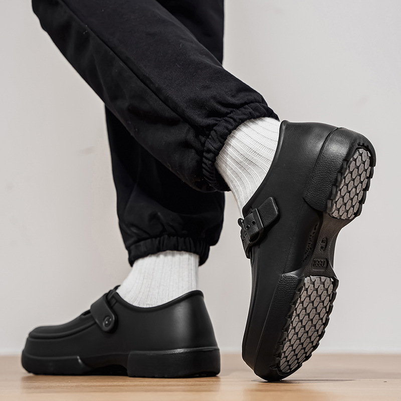 Pantofi de bucătărie unisex, anti-derapante și rezistenți la ulei, respirabili, pentru personal din catering; confort la stat îndelungat; crește înălțimea; personalizabili.
