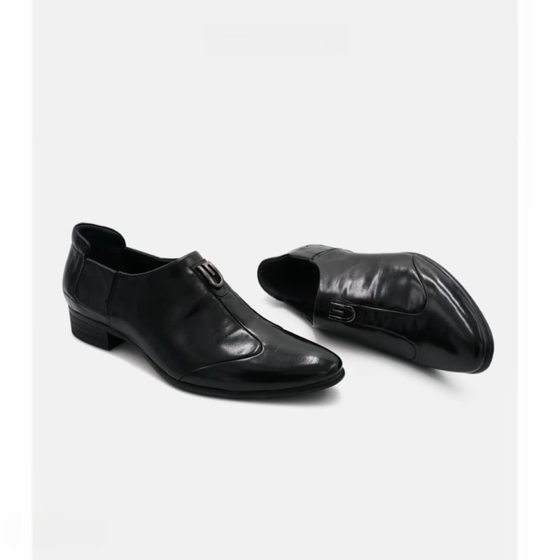 Pantofi Derby din piele italiană premium pentru bărbați, vârf ascuțit, căptușeală respirabilă, piele de vită, stil de afaceri inspirat de britanic