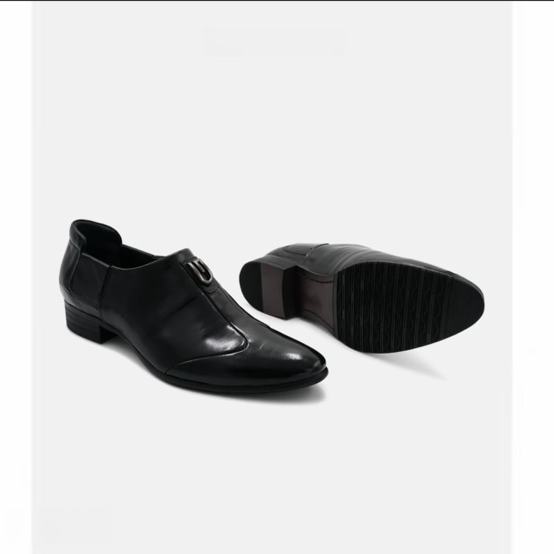 Pantofi Derby din piele italiană premium pentru bărbați, vârf ascuțit, căptușeală respirabilă, piele de vită, stil de afaceri inspirat de britanic