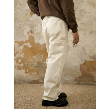 Férfi oversized denimnadrág, európai- és amerikai streetwear stílus, patchwork zsebek, laza egyenes szabás
