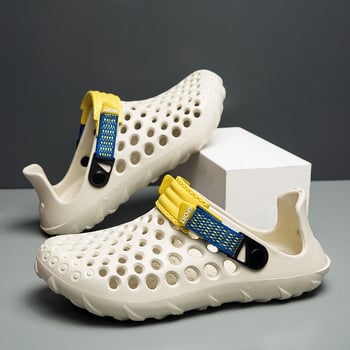 Sandale bărbați Crocs-Style cu talpă EVA groasă, sandale de exterior pentru plajă, antiderapante, talpă confortabilă, vară 2026