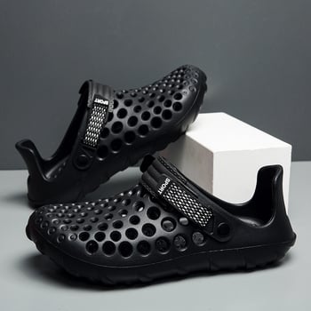 Sandale bărbați Crocs-Style cu talpă EVA groasă, sandale de exterior pentru plajă, antiderapante, talpă confortabilă, vară 2026