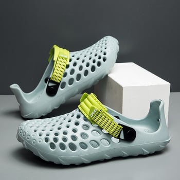 Sandale bărbați Crocs-Style cu talpă EVA groasă, sandale de exterior pentru plajă, antiderapante, talpă confortabilă, vară 2026